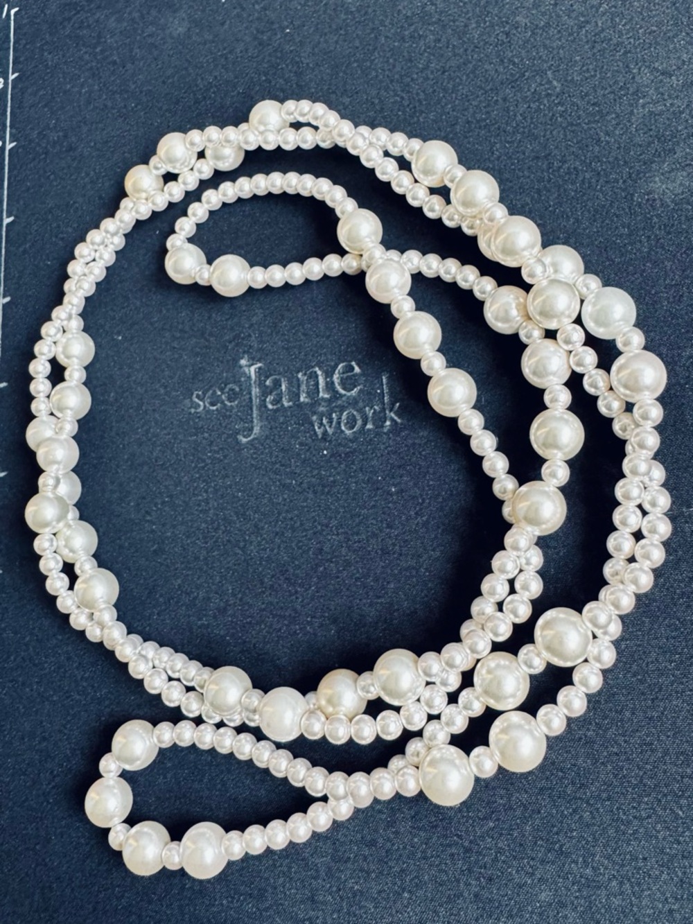 Pearl-Style Layered Necklace in White